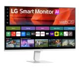LG 27U511SB-W, 27" IPS Smart webOS23, 120Hz, 5ms, 1500:1, 250cd/m, FHD 1920x1080, ThinQ, sRGB 99%, HDR 10, HDMI, USB, Bluetooth, AirPlay 2, Speacers 5W x 2, Tilt, White