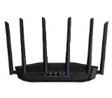 AsusTUF Gaming, BE6500 Dual Band WiFi 7 Router, 4K-QAM, Multi-Link Operation (MLO), Quad 2.5GbE port, Mobile Game Mode, Gear Accelerator, Gaming Port, Open NAT, Smart Home Master, Subscription-Free Security,  AiMesh support, 4G/5G Auto Mobile Tethering