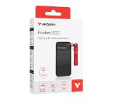 Verbatim Pocket SSD USB 3.2 Gen 2 512GB Black/Red