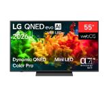 LG 55QNED81B3A, 55" 4K QNED MiniLED Smart TV, 3840x2160, DVB-T2/C/S2, Alpha 7 AI Processor, HDR10/HLG, webOS 26 ThinQ, VRR/ALLM/HGiG, 4K Super Upscaling, WiFi 5, Bluetooth 5.3, AirPlay 2, SPDIF, LAN, CI, HDMI, AI Sound Pro, Google Cast, Motion Booster