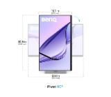 BenQ MA320UG 32" 4K 120Hz Nano Gloss Monitor for Mac Creators, Show Mac Colors in Fluid Motion, best color-matching for all MacBook gen, 99% sRGB, 98% P3, Built-in Speakers, 2x HDMI (v2.1), Thunderbolt 4 PD96W, Eye Care, ICCsync, 6.71 kg. SILVER-GREY