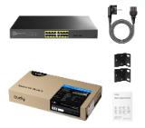 Cudy GS1016EPS2 16 port 10/100/1000 Base-T Gigabit ports 19-inch 2-1000 Base-X SFP Slot 16-port IEEE 802.3at PoE+ Injector Supports PoE power up to 30W for each PoE port Local management via WEB GUI 200W Internal