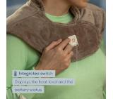 Beurer HK 165 Huggy Taupe Shoulder heat pad; Soft & cosy material; lithium-ion battery; Soothing heat for up to 4 h; Machine-washable at 30°C; 3 temp. settings