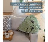 Beurer HD 72 Waffle Sage Green Heated overblanket; Soft and cuddly surface; Machine-washable at 30°C; 3 temp. settings; 1.7kg. Lightweight blanket