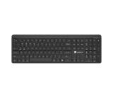 Natec Wireless Keyboard Tang US, BT+2.4GHz, Silent, Slim, Black