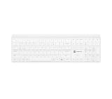 Natec Wireless Keyboard Tang US, BT+2.4GHz, Silent, Slim, White