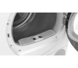 Bosch WQN246D1BY, SER6, Tumble dryer with heat pump 9kg B / B cond., 59dB, Self-Cleaning Condenser, drain set, white-blackgrey door, HC, Inclined direct touch display