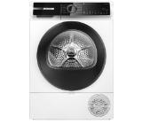 Bosch WQN246D0BY, SER6, Tumble dryer with heat pump 9kg B / B cond., 59dB, Self-Cleaning Condenser, drain set, white-blackgrey door, HC, Inclined direct touch display