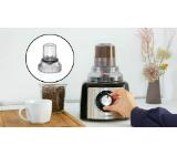 Bosch MCM3531M, Compact food processor MultiTalent 3; Black; 800 W, Switch settings: 2-stage; Bowl capacity: 2.30 l, Liquidiser with safety lid and capacity: 1 l; Mix bowl-max flour+ingredients: 0.80 kg, Mixing bowl-max. dry mixture 0.5 kg; No. of includ