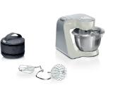 Bosch MUM58L00, SER4, Kitchen machine MUM5, 1000W, 3D PlanetaryMixing, 3.9l stainless steel bowl, 7 speed settings, Dough hook, beater & whisking att., Grey, White, Silver