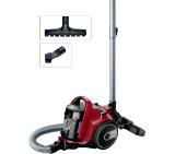 Bosch BGS05AAA2,  SER2, Bagless vacuum cleaner, 700 W, 2 nuzzles, 1.5 L, 78 dB(A), Variable suction control, EPA 12 wahsable 99.9%, red